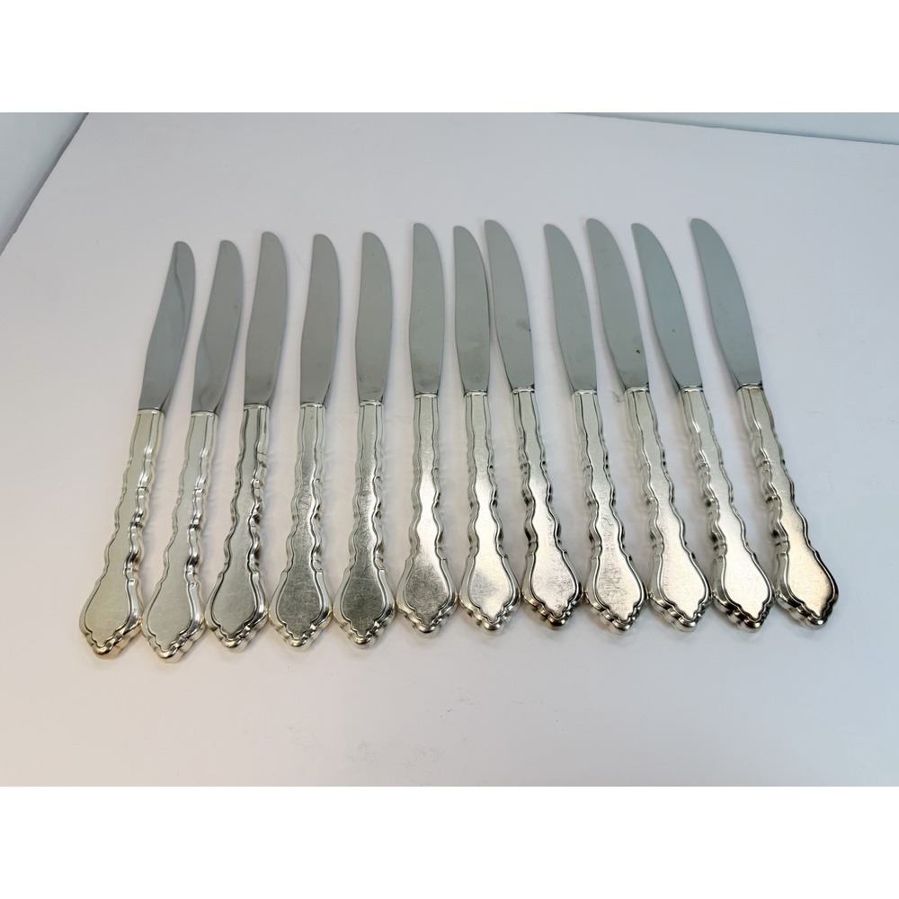 Oneida Community DUET Silverplate Dinner Knives 1980 Lot Of 12
